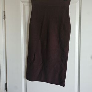 Elegant Burgundy Knit Skirt